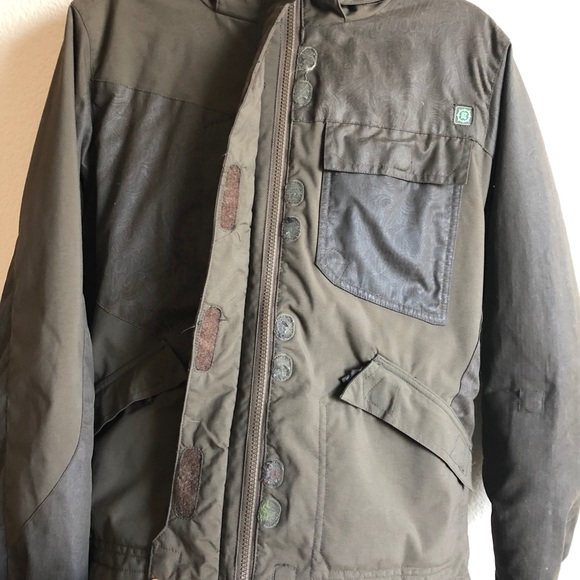 Empyre Olive Snow Winter Jacket w/Removable Hood - Picture 6 of 11